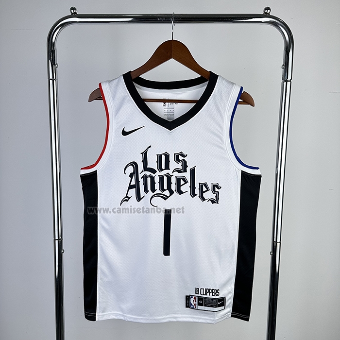 Camiseta Los Angeles Clippers James Harden NO 1 Ciudad 2019-20 Blanco